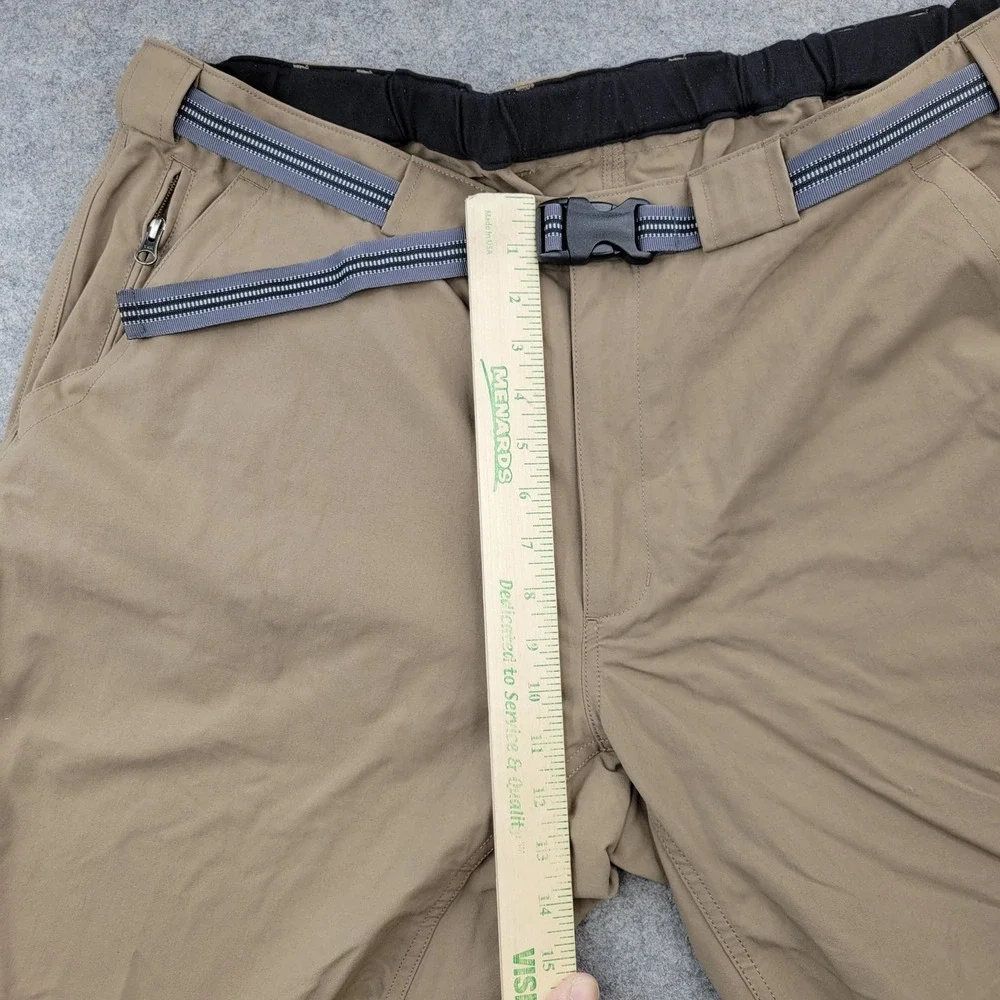 Duluth Trading Co Pants Mens 44x30 Beige Nylon Relaxed Fit Belted Outdoor Hiking